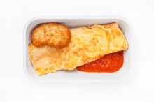 Omelet with hash brown